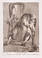 The Tired Wigmaker, from "Divers Portraits", Giovanni David Italian, Etching and aquatint