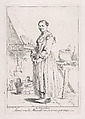 The Cook, from "Divers Portraits", Giovanni David Italian, Etching; first state of two