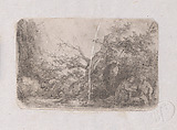 Le Bon Samaritan (The Good Samaritan), Rodolphe Bresdin  French, Etching; first state of two (Van Gelder)