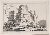 Rustic Landscape with Stone Monument, Louis Philippe Joseph, duc de Chartres  French, Etching