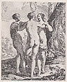 The Three Graces, François Chauveau  French, Etching