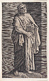 St. Philipp, from "Christ and the Apostles", Lambert Suavius  Netherlandish, Engraving; backed with a print by J. A. Fridrich