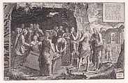 The Raising of Lazarus, Lambert Suavius  Netherlandish, Engraving