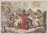 Germans Eating Sour-Krout, James Gillray British, Hand-colored etching