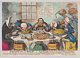 Substitutes for Bread;–or–Right Honorables, Saving the Loaves, & Dividing the Fishes, James Gillray  British, Hand-colored etching