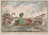 Venus a la Coquelle: or the Swan-sea Venus, James Gillray British, Hand-colored etching