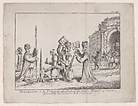 Theologie à la Turque and a Peep of the Coptic Mayor at Cairo, preceded by the Procureur de la Commune, James Gillray British, Etching