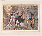 Theatrical Mendicants Relieved - have Pity upon all our Aches and Wants!, James Gillray  British, Hand-colored etching