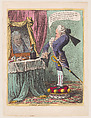 Lordly Elevation, James Gillray British, Hand-colored etching