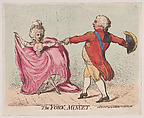 The York-Minuet, James Gillray British, Hand-colored etching