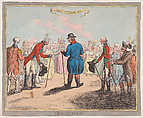 The Esplanade, James Gillray British, Hand-colored etching