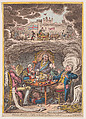 Delicious Dreams! –Castles in the Air! –Glorious Prospects!, James Gillray British, Hand-colored etching