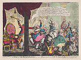 A Kick at the Broad-bottoms!– i.e. Emancipation of "All the Talents &c" - Vide the Fate of Ye Catholic Bill, James Gillray  British, Hand-colored etching and aquatint