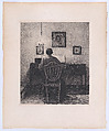 Lady Playing the Piano, Peter Ilsted Danish, Etching
