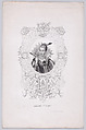 Mary, Queen of Scots set in an ornamental frame, Mangeon  French, Stipple engraving and etching
