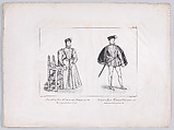 Mary, Queen of Scots and Francis II, King of France (from "Collection des costumes, armes et meubles pour servir à l'histoire de France depuis le commencement du Veme siècle jusqu'à nos jours," plate 268), Horace de Viel-Castel  French, Lithograph