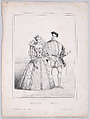 Mary, Queen of Scots and Francis II, Alexandre Lacauchie  French, Lithograph