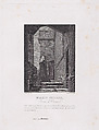 Mary, Queen of Scots, on the battlements of Lochleven Castle praying that God will deliver her from her persecutors, Achille Désiré Lefèvre French, Etching