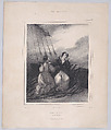 Mary, Queen of Scots embarking at Calais to return to Scotland, Emile Desmaisons French, Lithograph