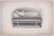 Effigy of Mary, Queen of Scots on her tomb in Westminster Abbey (from The Pictorial History of Scotland, volume 1), T. W. Knight  British, Stipple and line engraving