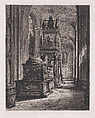 Chapel and Tomb of Mary, Queen of Scots, Westminster Abbey, Auguste Ballin  French, Etching