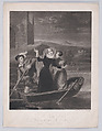 The escape of Mary, Queen of Scots from Loch Leven Castle, Henry Edward Dawe  British, Mezzotint and etching on steel