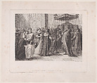 Funeral procession of Mary, Queen of Scots, William Nelson Gardiner  British, Stipple engraving; proof