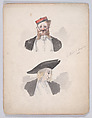 Portfolio of Characters and Types, Samuel Marie Clédat de Lavigerie (French, 1846–?), Graphite, pen and ink, watercolor, gouache, and metallic paint