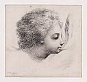 Head of a Cherub, after Guercino, Baron Dominique Vivant Denon  French, Etching