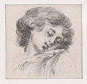 Head of a Sleeping Child, Baron Dominique Vivant Denon  French, Etching