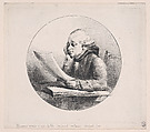 Portrait of a Man Reading, Baron Dominique Vivant Denon French, Etching