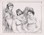 Group of three figures, man and two women, Baron Dominique Vivant Denon  French, Lithograph