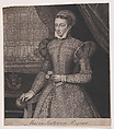 Mary, Queen of Scots (?), Federico Zuccaro (Zuccari) Italian, Mezzotint; first state of three (O'Donoghue)