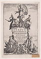 Frontispiece, from "Statuti dell'Ordine de' Cavalieri di S.to Stefano" (Statutes of the Knights of the Order of St. Stephen), Jacques Callot  French, Etching; first state of two (Lieure)