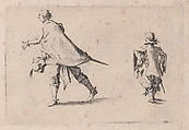 Un Gentilhomme et Son Page (A Gentleman and his Page), from "Les Caprices" Series B, The Nancy Set, Jacques Callot  French, Etching; first state of two (Lieure)