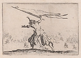Le Porte-Étendard (The Standard Bearer), from "Les Caprices" Series B, The Nancy Set, Jacques Callot French, Etching; first state of two (Lieure)
