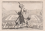 Le Jeu de Paume sur la Place Sainte-Croix, a Florence (The Tennis Game on the Piazza Santa Croce in Florence), from "Les Caprices" Series B, The Nancy Set, Jacques Callot French, Etching; first state of two (Lieure)