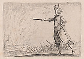 Le Commandant a Pied (The Commander on Foot), from "Les Caprices" Series B, The Nancy Set, Jacques Callot French, Etching; first state of two (Lieure)