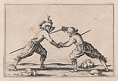 Le Duel a l'Épée (The Duel with Swords), from "Les Caprices" Series B, The Nancy Set, Jacques Callot French, Etching; first state of two (Lieure)