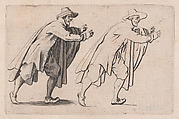 L'Homme qui Court (The Running Man), from "Les Caprices" Series B, The Nancy Set, Jacques Callot French, Etching; first state of two (Lieure)