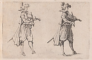 Le Jouer de Violon (The Violin Player), from "Les Caprices" Series B, The Nancy Set, Jacques Callot French, Etching; first state of two (Lieure)