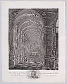View of the cloister of the Church of the monastery of El Escorial, from "Views of El Escorial", Manuel Alegre  Spanish, Etching and engraving