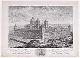 Bird's-eye view of the monastery of El Escorial, from "Views of El Escorial", Tomás López Enguidanos Spanish, Etching and engraving