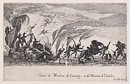 Entrée de MM. de Couvonge et de Chalabre (Entrance of Monsieur du Couvonge and of Monsieur de Chalabre), from "Le Combat a la Barrière", Jacques Callot French, Etching