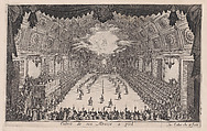 La Défilé a Pied (The Parade on Foot), from Le Combat a la Barrière in the Palace at Nancy by Henri Humbert, printed by Sebastien Phillipe, Jacques Callot French, Etching; second state of two (Lieure)