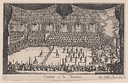 Le Combat (The Combat), from Le Combat a la Barrière in the Palace at Nancy by Henri Humbert, printed by Sebastien Phillipe, Jacques Callot French, Etching