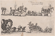 Entrée du duc Charles IV (Entrance of Duke Charles IV), from Le Combat a la Barrière in the Palace at Nancy by Henri Humbert, printed by Sebastien Phillipe, Jacques Callot French, Etching