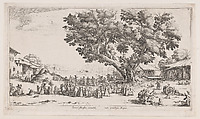 La Fiore de Gondreville pièce appelée aussi La Fête du Village, La Petite Foire, Le Bal Champêtre, Le Jeu de Boules (The Fair at Gondreville also called The Village Festival, The Little Fair, The Country Dance, The Game of Bowls), Jacques Callot French, Etching; third state of four (Lieure)
