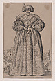 Copy of La Dame au Masque (The Lady Wearing a Mask), from "La Noblesse" (The Nobility), Anonymous, Etching