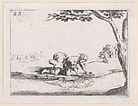 Narcisse se Mirant dans l'Eau (Narcissus Looking at Himself in the Water), plate 22 from "Lux Claustri ou La Lumière du Cloitre" (The Light of the Cloisters), Jacques Callot  French, Etching; second state of two (Lieure)